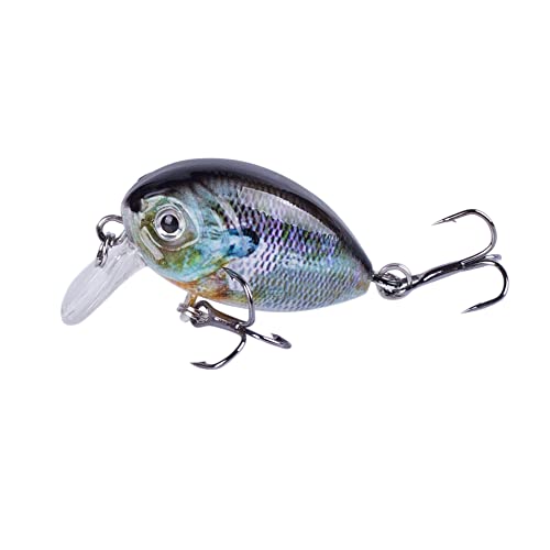HUFFA Mini Crank Bait 40mm 4g Flotante Micro Wobbler Crankbait Señuelos de Pesca ruidosos for Agua Dulce Duro Artificial Minnow Bass Tackle (Color : CC103-03, Size : 1 pcs)