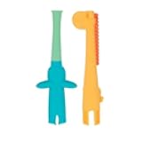 Tube Teether - (2-Pack) Baby Teething Toy - 3+ Months - Elephant and Giraffe