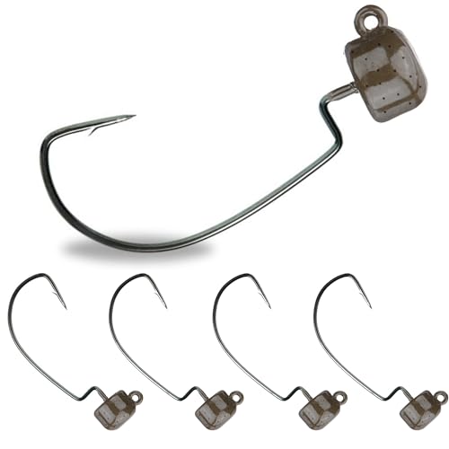 Image of Reaction Tackle Tungsten Mushroom Head Ned Rig Shroom Jig Heads (5-Pack)