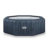 Wave Aegean 6-Person Inflatable Hot Tub | Integrated Eco Heater | 130 Aquajet Massage System | Anti-Freeze Protection | Quick 15-Minute Setup (Navy, 6 Person | Standard)