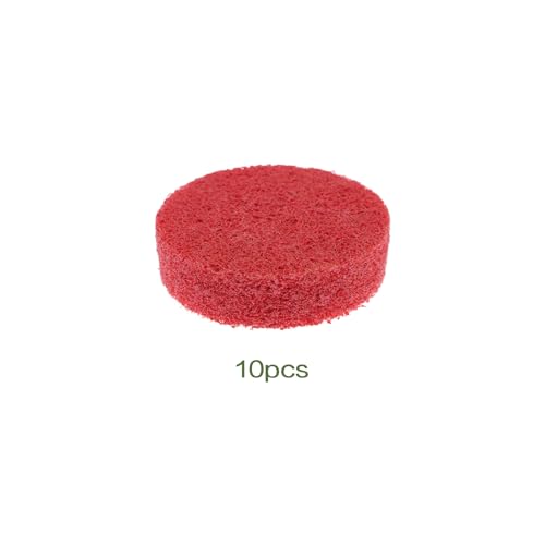 EMSea 10 St¨¹ck 2 Zoll BHA-Schnellwechselscheiben Zur Oberfl?chenvorbereitung (fein) H?rte 9p Aluminiumoxid-Nylon Zum Schleifen von Metall Rot