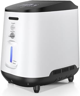 Oxygen Producer, Small Pet Oxygen Producer, Premium Molecular Sieve, Adjustable 1-7 L/min, Oxygen Atomizer, Pregnant Women, Home Elderly, 1 Liter Oxygen Inhaler