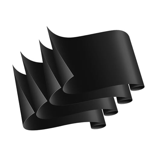 Lifhety Protector Horno Antiadherente (Paquete de 4) – Revestimiento de Horno Reutilizable, Protector Fondo Horno de Teflon, Alfombrilla para Parrilla a Gas, Parrilla de Carbón y Horno