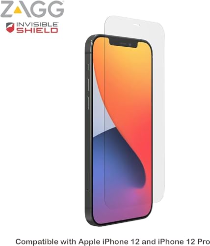 Image of ZAGG InvisibleShield Glass Fusion+ Screen Protector for iPhone 12 and iPhone 12 PRO - Strongest Hybrid D3O Protection, Case-Friendly, Scratch & Impact Resistant, HD Clarity - Clear