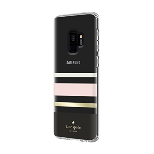 Kate Spade New York Protective Hardshell Case For Samsung Galaxy S9 - Multi Charlotte Stripe Black / Cream / Blush / Gold #TOP3