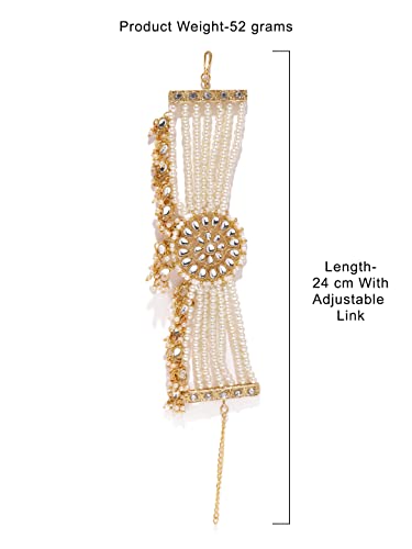 Women's Tone & Kundan Bracelet - ZPFK9167