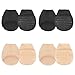 YUXIANLB 4 Pairs Ball of Foot Cushion Socks, Women's Toe Cover with Padding, Toe Topper No Show Liner Sock, Pads Covers, Forefoot Pads, Half Socks with Non Skid Bottom Sponge Cushions