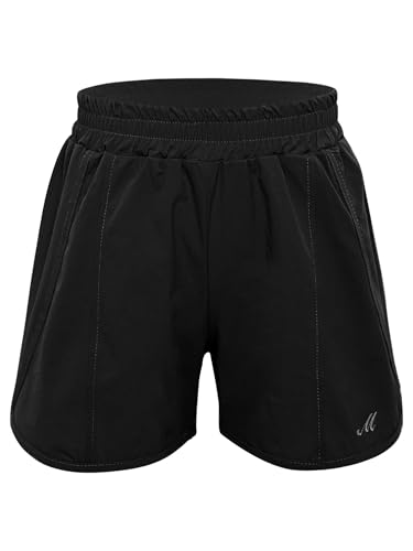 Girls Quick-Dry Skateboarding Sport Shorts Solid Color with Elastic Waist for Running Beach Vacation Activities3