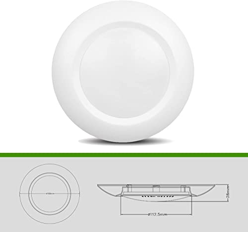 JULLISON 40 Packs 6 Inch LED Low Profile Recessed & Surface Mount Disk Light, Round, 15W, >900 Lumens, 3000K Warm White, CRI80, Driverless Design, Dimmable, ETL Listed, White by JULLISON - Image 3