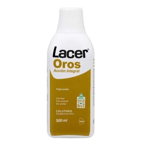 LACER OROS - Colutorio 500 ml, Enjuague Bucal, Protección Bucodental Integral, Triple Acción, Previene el Sangrado, Reduce la Sensibilidad Dental, Protege Contra la Caries