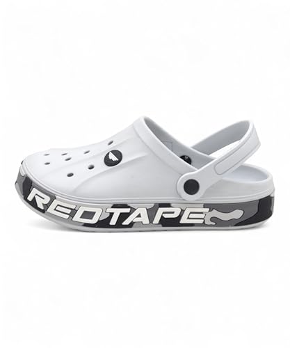 Image of Red Tape Mens Lightweight EVA Clogs Slip-On Comfortable Casual Footwear with Adjustable Back Strap and Anti-Slip Outsole