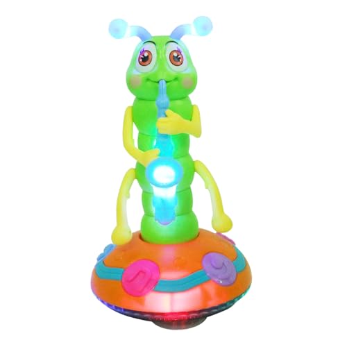 Toddmomy Chenille Musical Lumineux pour Garçon Fille avec Roues et Fonction Direction Automatique Multifonction Résistant Adapté Aux Garçons et Filles Dès...