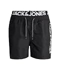 JACK & JONES Aruba Swim Shorts Herren Badehose, Farbe:Black Beauty, Größe:L