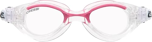 CRESSI Flash Compact Swim Goggles, Clear/Clear/Pink, Clear lens