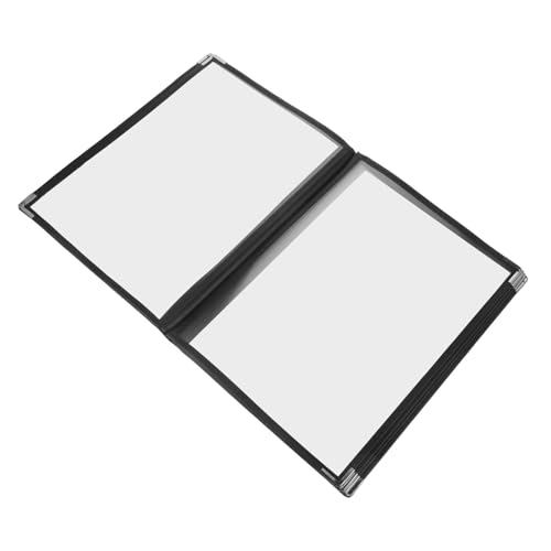 Porte-menu transparent de restaurant rigide 6 pages 12 vues pour café