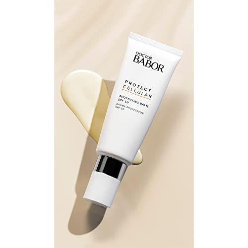 DOCTOR BABOR Sonnencreme LSF 50 für das Gesicht, Schnell einziehender & nicht klebender Sonnenschutz-Balsam mit Panthenol, Protecting Balm, 1 x 50 ml