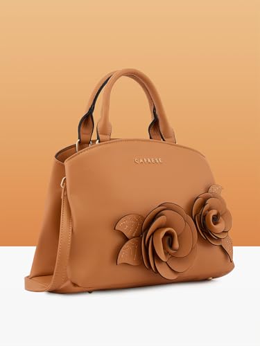 Image of Caprese Bloom Satchel Small Bag for Women with Adjustable & Detachable Strap|Versatile Shoulder, Crossbody & Handheld Bag for Work, Travel, and Everyday Use, Spacious with Multiple Compartments