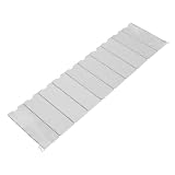 Faltbarer Wärmereflektor für Terrassenheizung aus Aluminiumlegierung | 84,5x24x0,2cm, Silber Rund, Schnell Aufstellbar, für Camping, Outdoor Kocher und Wohnmobil