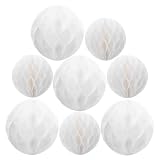 OUNONA 8 palline a nido d'ape decorative per feste, 20 cm e 25 cm,