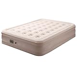 GWFBLID Colchón Hinchable Doble con Bomba IEléctrica USB Integrada se Infla en Aproximadamente de 3 Minutos Material Flocado más PVC Laminado Colchón autoinflable para Interior y Exterior