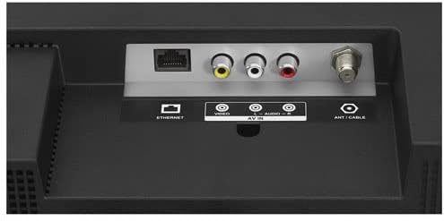Close-up of bottom rear ports on Insignia TV