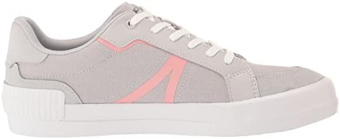 Lacoste Women's L004 Sneaker, Light Grey/Pink, 7 | Image 5