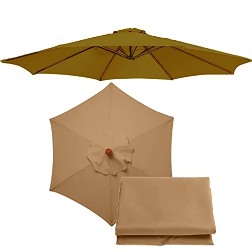 Toile de parasol de table 2.7m en polyester robuste imperméable couleur khaki chic