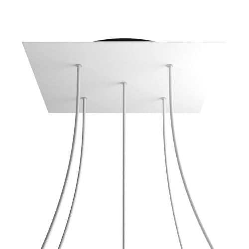 Rosetón XXL Rose-One Cuadrado para lámparas de comedor y techos altos 2