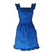Hyzrz Cute Lovely Cotton Retro Kitchen Cooking Aprons for Women Girls Vintage Baking Sexy Victorian Apron with Pockets for Gift (Blue)
