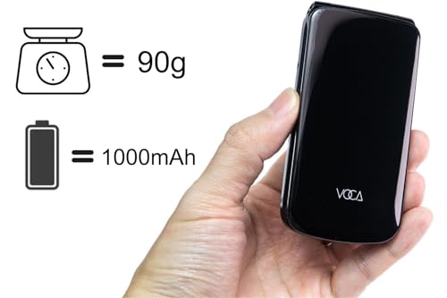 VOCA Big Button Flip Phone for Seniors Elderly | Unlocked 4G LTE | Loud Volume | SOS Button | Speed Dial | Predictive Text | Charging Dock | V340 (Red with extra battery, Red) - Image 5