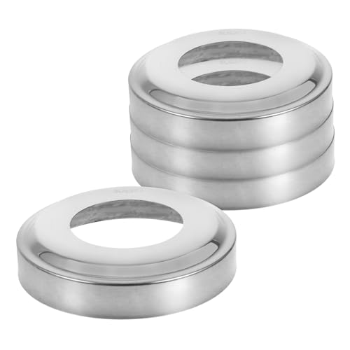 Mipcase Plaques De Base En Acier Inoxydable 304 Pour Mains Courantes Et Échelles De Piscine Enterrée, Protection Robuste 51x102x0,5mm, Lot De 4 Pièces Détachées, Fixation Sécurisée Pour Extérieur