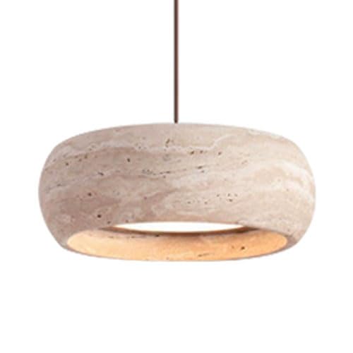 Plafonnier suspendu en marbre véritable et LED pour un design créatif chic