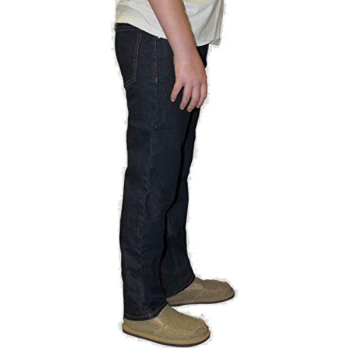 Faded Glory Boys' Straight Denim Blue Jeans (16H, Dark Wash)2