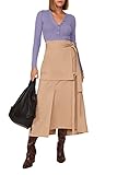 Derek Lam Collective Damen Lila Henley Pullover, Violett, Mittel