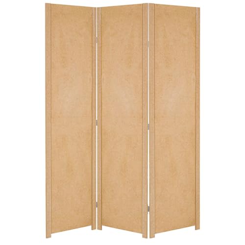 Kit 3 Folha Biombo Inteiro Divisória Divisor Separador Ambiente Madeira Mdf (Liso)