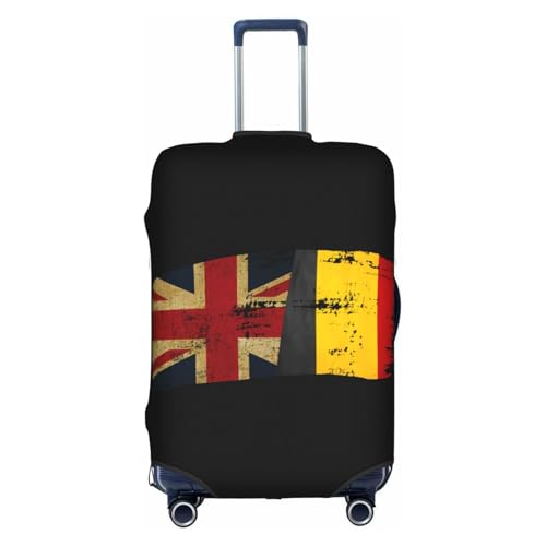 Travel Luggage Cover Belgium Britain Flag Fashion Washable Baggage Suitcase Protector Fit For Luggage Large