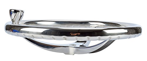 Amarine Made Stainless Steel Boat Steering Wheel 3 Spoke 13-1/2" Dia, With 5/8" -18 Nut And Turning Knob For Seastar And Verado #TOP7