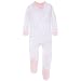 Burt's Bees Baby Baby Girls' Organic Print Zip Front Non-Slip Footed Sleeper Pajamas, Blossom Twinkle Bee, 18 Months