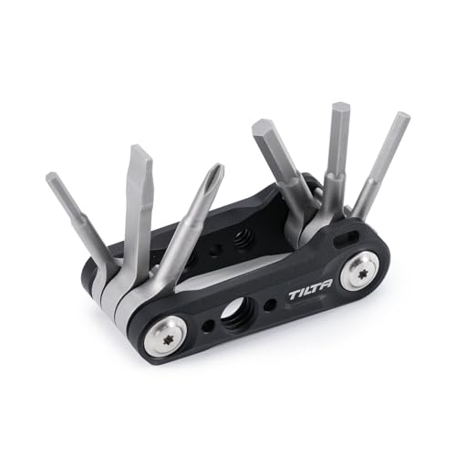 Tilta Multi-Functional Mini Tool Kit, 6 in 1 Folding Tool Set including 6 Specifications Wrenches