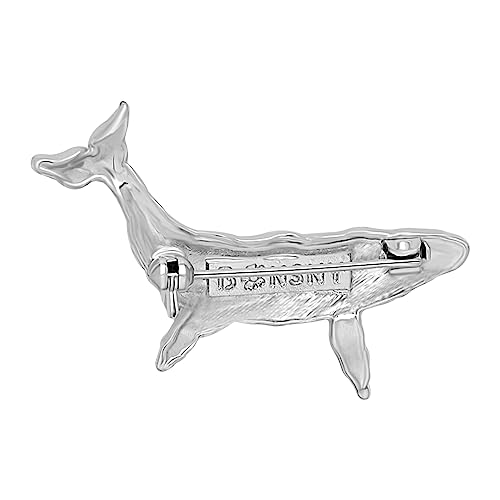 Image of Enamel Shark Brooch Pins Summer Jewelry Zinc Alloy Whale Dolphin Ocean Animals Brooches for Women Girls Gifts Scarf Pin Charms