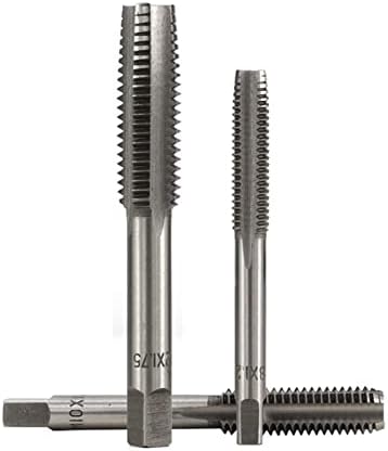 MINGPING Metric Thread Tap Set - 2pcs Right Hand Straight Flute Tap, M2.5x0.45 Screw Tapping Tool for Precision Drilling and Threading Applications
