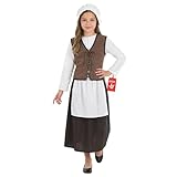 Fun Shack Disfraz Medieval Niña Cocinera, Disfraces Campesina Medieval, Traje Lavandera, Disfraces Criada, Disfraz Carnaval Niña - XL