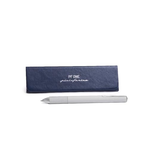 Stylo à bille Pininfarina PF One bleu argenté ergonomique contre la fatigue de la main