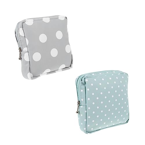 Didiseaon Sanitary Napkin Pad Bag Toiletry Bag for Women Oxford Cloth Pouch Fashion Dot Pattern for Teenagers