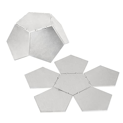 Flameweld Welding Kit Welding Plate - 2Pcs 5052 Aluminum Welding Coupons Folded Pentagonal Sphere, 11 Gauge 1/8" Thick Welding Training Metal With Mig, Tig, Gas, Arc, Stick #TOP3