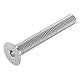 SECCARO Senkschraube M8 x 60 mm, Edelstahl V2A VA A2, DIN 7991 / ISO 10642, Innensechskant, 20 Stück