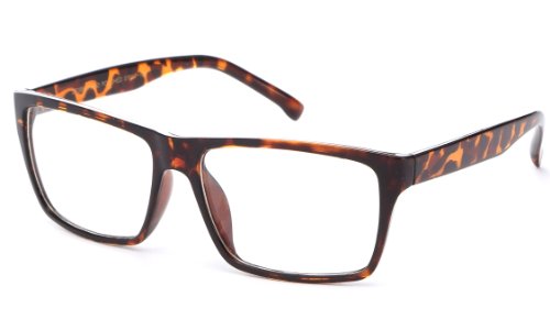 Image of Classic Unisex Squared Fashion Clear Lens Eye Glasses Frame Clear Lens Glasses Men Women