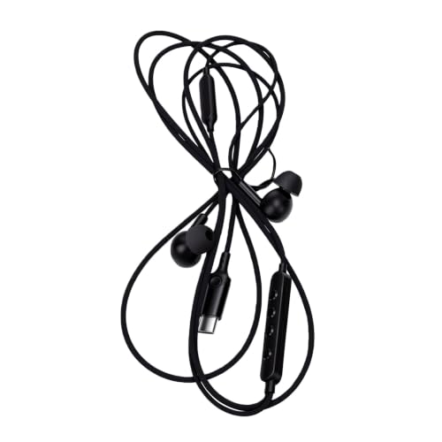 Luqeeg Wired Type C Headphones with Mute Button | 10mm Dynamic Driver, Compatible with Smartphones, Multiple EQ Settings, Ideal for