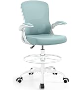 FINATI Drafting Chair Tall Office Chair for Standing Desk - Ergonomic Computer Work Stool with Lu...