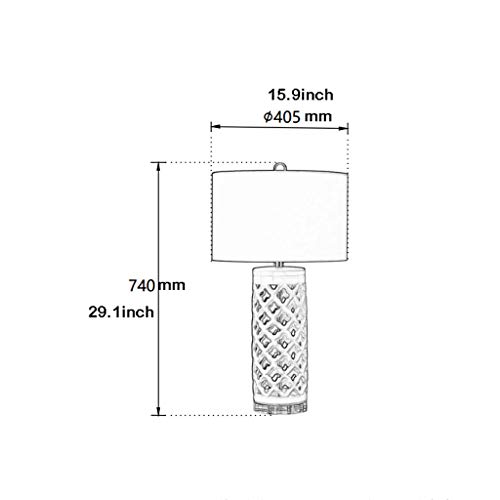 Lampe de bureau à découpe géométrique en céramique blanche